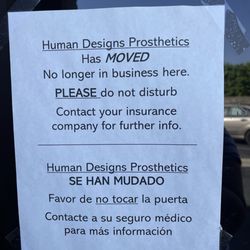Human Designs Prosthetics And Orthotics - Location closed