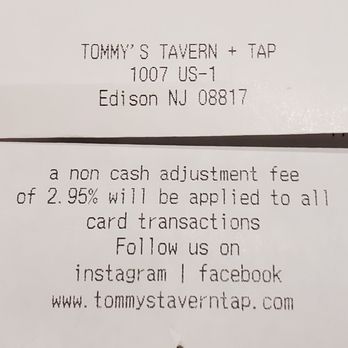 Tommy's Tavern + Tap - Receipt - American Near Me - Edison, New Jersey Tommy's Tavern + Tap - Receipt - American Near Me - Edison, New Jersey