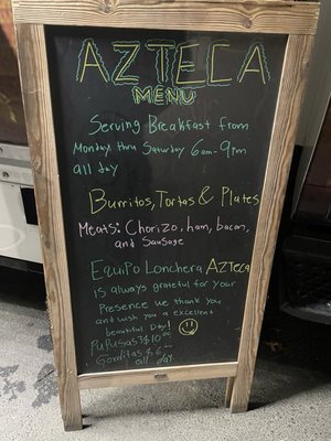 Menu photo 1 Tacos Azteca Lodi, CA