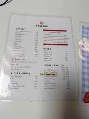Menu photo 2 Rosebud Coffee Pasadena, CA Menu photo 2 Rosebud Coffee Pasadena, CA