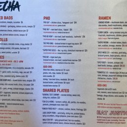 Menu (1/2) as of 1/31/26