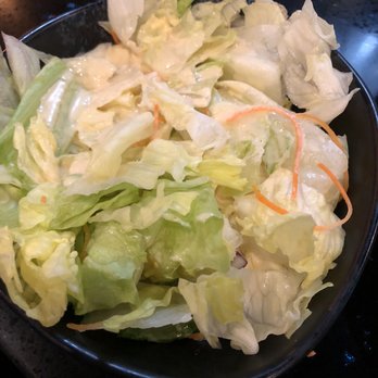 Watami Hibachi Steakhouse - Salad with mayonnaise/ginger dressing- wasn't a fan - Japanese Near Me - West Mifflin, Pennsylvania Watami Hibachi Steakhouse - Salad with mayonnaise/ginger dressing- wasn't a fan - Japanese Near Me - West Mifflin, Pennsylvania