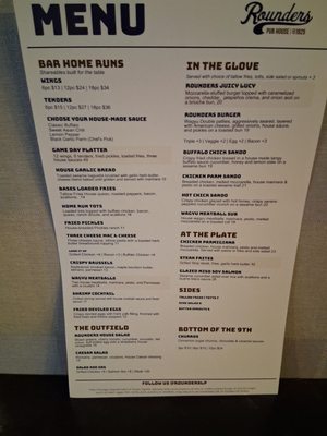 Menu photo 3 Rounders Pub House Chicago, IL