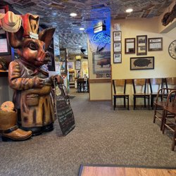 Ranch House BBQ & Steakhouse - The back corner of the bar where we were out of site.