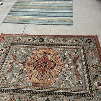 Maui Steamers - The blue rug in back is wool and was pretty dirty. The patterned rug in front is a low-quality rug, but he did a good job cleaning it up! - Carpet Cleaning Near Me Maui Steamers - The blue rug in back is wool and was pretty dirty. The patterned rug in front is a low-quality rug, but he did a good job cleaning it up! - Carpet Cleaning Near Me