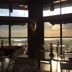 Sunset dinner over looking the lake.