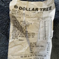 Dollar Tree - Receipt