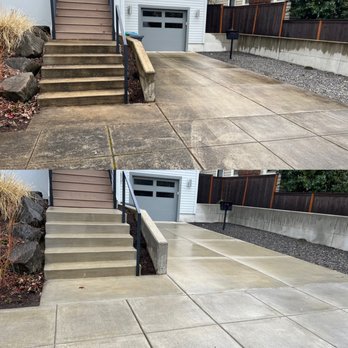 NW Surface Cleaner - Driveway cleaning before and after! - Roofing Near Me - Portland, Oregon
