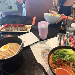 Ramen Tonkotsu and sushi Ramen Tonkotsu and sushi