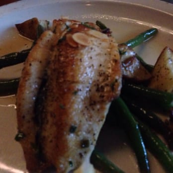 Steuben's Uptown - Trout Amandine. Trout, almonds, parsley potatoes, green beans (split plate!) $15 - Diners Near Me - Denver, Colorado Steuben's Uptown - Trout Amandine. Trout, almonds, parsley potatoes, green beans (split plate!) $15 - Diners Near Me - Denver, Colorado