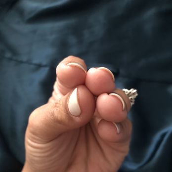French Nails - Natural, thin gel manicure with dip powder - Nail Salons Near Me - Signal Hill, California