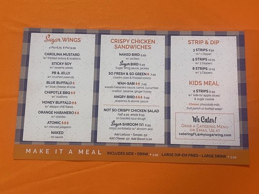 Menu photo 3 Sugar Wing Tampa, FL