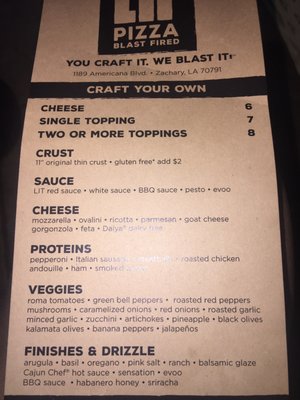 Menu photo 2 LIT Pizza - Zachary Zachary, LA