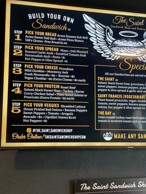 Menu photo 1 The Saint Sandwich Shop Oakland, CA