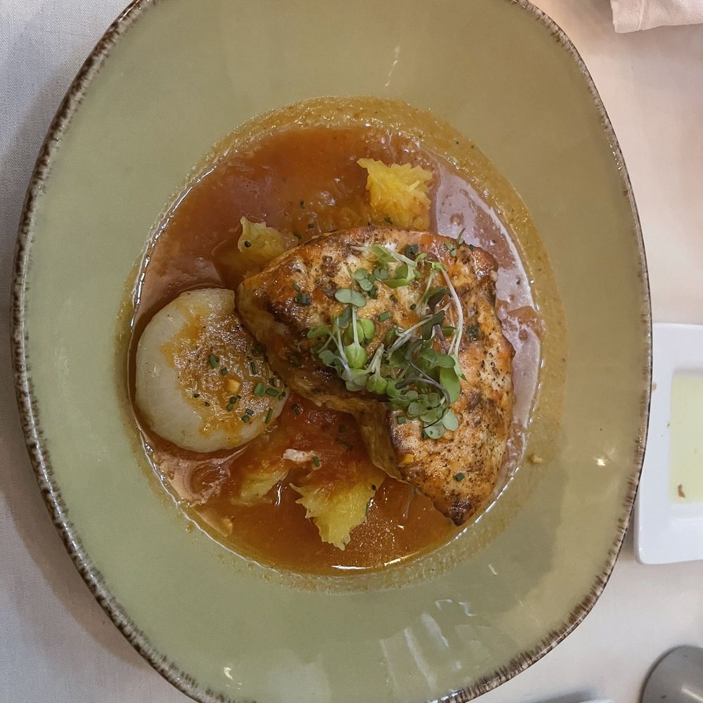 Seared Swordfish on squash
