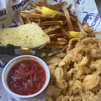 Pinchers - FRIED CALAMARI platter - Seafood Near Me - Naples, Florida Pinchers - FRIED CALAMARI platter - Seafood Near Me - Naples, Florida