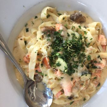Anthony's - Smoked salmon fettuccine. Deliciously rich - Seafood Near Me - Tacoma, Washington