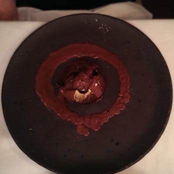 Auberge Nicolas Flamel - The waiter lit this chocolate mousse on fire and then it melted. But tasted delish - French Near Me - Paris, 75 Auberge Nicolas Flamel - The waiter lit this chocolate mousse on fire and then it melted. But tasted delish - French Near Me - Paris, 75