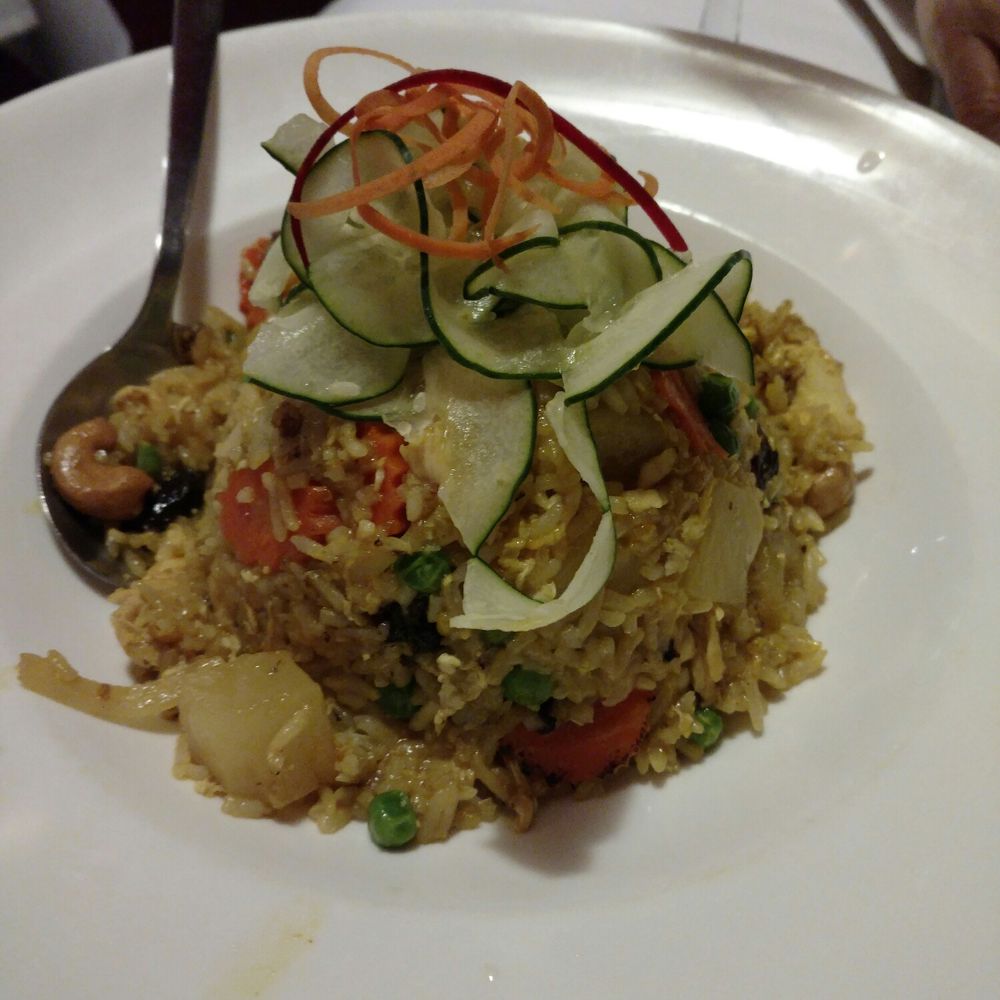 Mint Leaf Cuisine - Pineapple fried rice with chicken - Asian Fusion Near Me - Saratoga, California Mint Leaf Cuisine - Pineapple fried rice with chicken - Asian Fusion Near Me - Saratoga, California