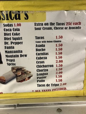 Menu photo 5 Tacos Jessica #2 Sacramento, CA Menu photo 5 Tacos Jessica #2 Sacramento, CA