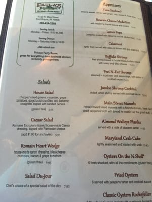 Menu photo 7 Paula's On Main Fort Wayne, IN