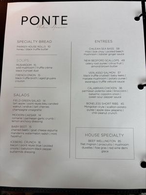 Menu photo 2 Ponte Modern American Tampa, FL Menu photo 2 Ponte Modern American Tampa, FL