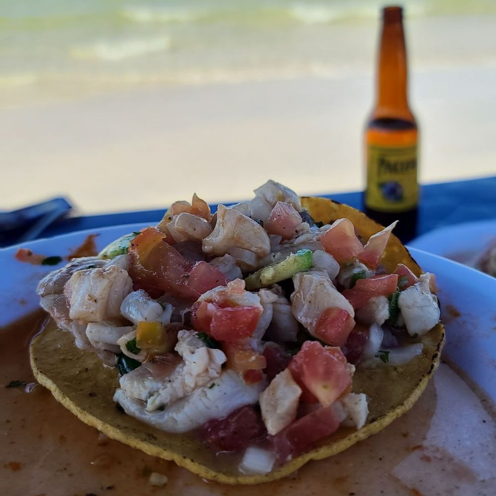 El Tecolote - Combined ceviches from the Mariscada Fria - Beach Bars Near Me - La Paz, BCS