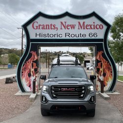 Route 66 Neon Drive Thru - Drove our 19' airstream through!!