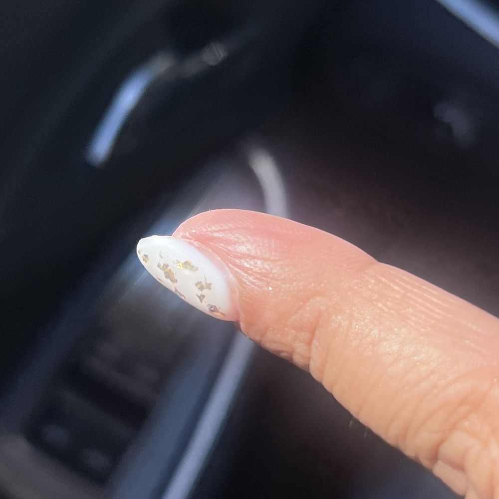 Nails not fully painted Nails not fully painted