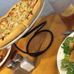 Little Blue Joint - Funky Chicken! Pizza w Pesto, artichoke, chicken and tomato - Gouda cheese! Nice!