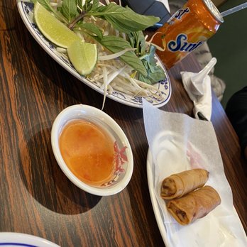 SouLao'd Kitchen - Egg roll appetizers and Pho set up. - Soul Food Near Me - Springfield, Massachusetts