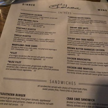 The Chelsea - Menu - New American Near Me - New Bern, North Carolina The Chelsea - Menu - New American Near Me - New Bern, North Carolina