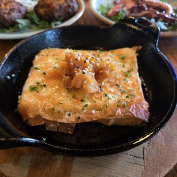The Parthenon - Fried feta with apricot - Greek Near Me - San Francisco, California The Parthenon - Fried feta with apricot - Greek Near Me - San Francisco, California