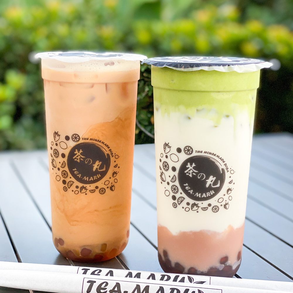 Tea Maru - Classic Latte and Taro Fluffy Matcha. - Bubble Tea Near Me - Irvine, California