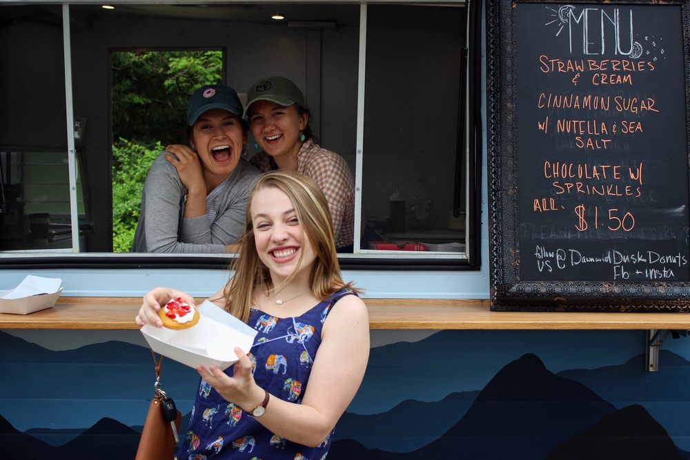 Dawn And Dusk Donuts Logo