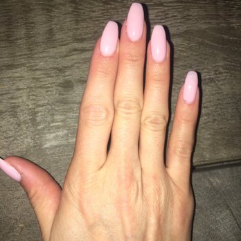 4 U Nails - OPI Bubble Bath gel color on top of acrylics. - Nail Salons Near Me - Edgewater, New Jersey
