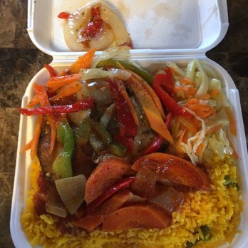 Flames - King fish and cabbage! - Caribbean Near Me - Providence, Rhode Island