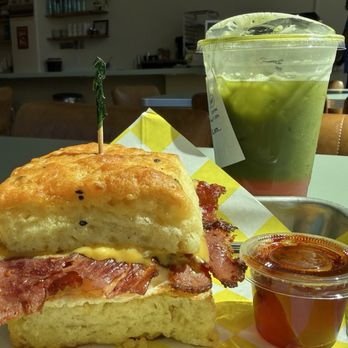 Sugar Loaf - Dabo biscuit with egg cheese and pastrami? I'm not worthy! - Coffee & Tea Near Me - Atlanta, Georgia