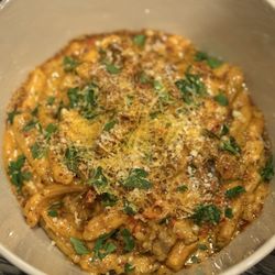 Charcoal - Pumpkin and pretzel casarecce pasta