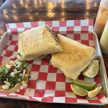 The Taco Shop - Grande Carne Asada Burrito and Al Pastor Street Taco - Mexican Near Me - Franklin, Tennessee