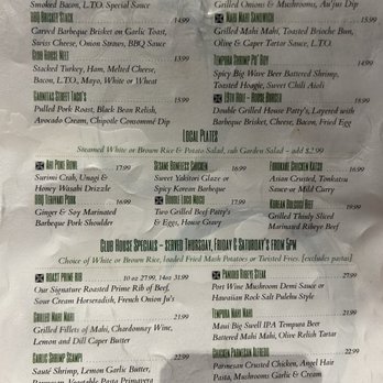 Fairway Grill - Dinner menu - Breakfast & Brunch Near Me - Hilo, Hawaii