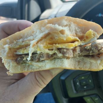 Alvernon Donut Shop - breakfast sandwich bit into. Egg was good! - Coffee & Tea Near Me - Tucson, Arizona Alvernon Donut Shop - breakfast sandwich bit into. Egg was good! - Coffee & Tea Near Me - Tucson, Arizona
