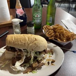 Millside Restaurant & Bar - Roast beef and thin cut onion rings...