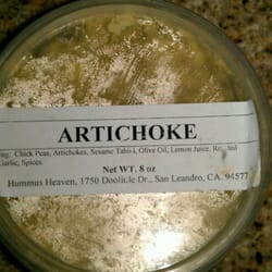 Hummus Heaven - More than halfway done with this tub. Artichoke is their best seller.