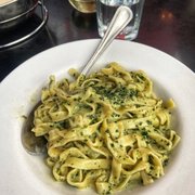 Photo of California Fish Market Restaurant - San Francisco, CA, United States. 1/2 Pasta Order Any Shape with fettuccine and pesto.