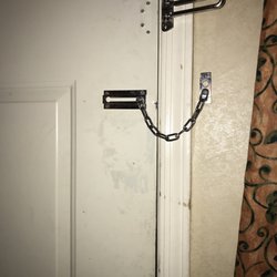 Ramada Glendale - Eyesore when you try to lock your door. Btw, what does 1 do with that top lock??? Thanks.