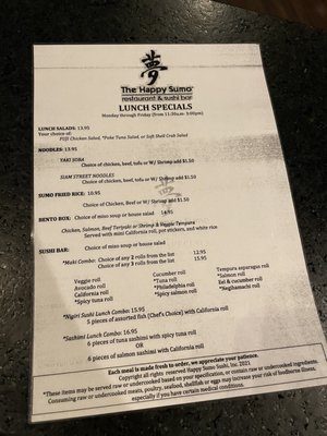 Menu photo 1 The Happy Sumo Westminster, CO Menu photo 1 The Happy Sumo Westminster, CO