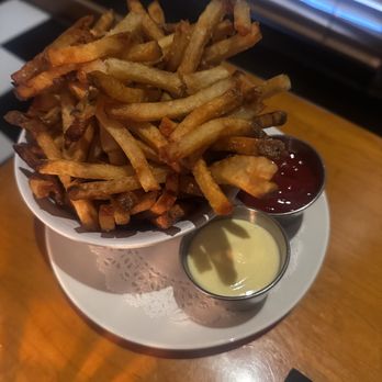 Perrone's Restaurant and Bar - French Fries cooked in beef tallow. - New American Near Me - Pawleys Island, South Carolina Perrone's Restaurant and Bar - French Fries cooked in beef tallow. - New American Near Me - Pawleys Island, South Carolina