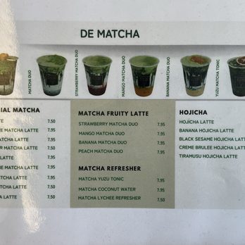 De Matcha - Menu - Specialty Food Near Me - Torrance, California