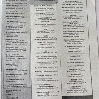 LimaMar Restaurant - Menu 10/1/2023 - Peruvian Near Me - Rockford, Illinois